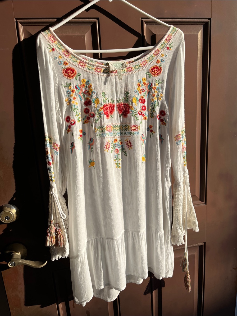 Z&L Europe Embroidered Floral Boho Gauze Dress. SZ S - Picture 13 of 13